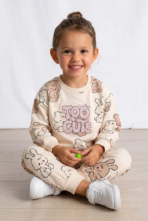 Kız Bebek Too Cute Tedy Eşofman Takım Bej