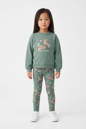 Kız Çocuk Magical Woodland Sweatshirt Yeşil
