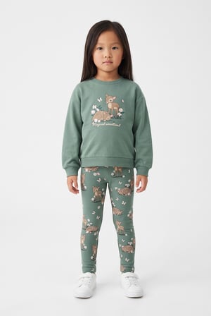 Kız Çocuk Magical Woodland Sweatshirt Yeşil