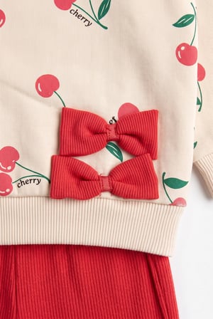 Kız Bebek Little Cherry Eşofman Takım Pembe