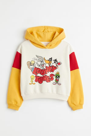 Kız Çocuk Cartoon Animals Pul Payetli Sweatshirt Krem