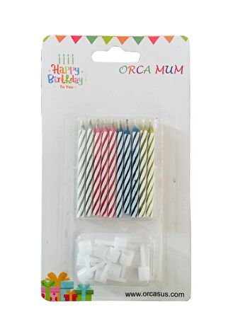 PASTA MUMU SÖNMEYEN 4 RENK 6,5CM 10'LU