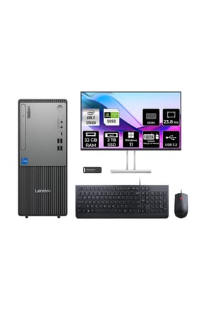 ThinkCentre Neo 50T G5 i7 13700 32GB 2TB SSD RTX5050/8GB W11H Masaüstü Bilgisayar + 23.8"