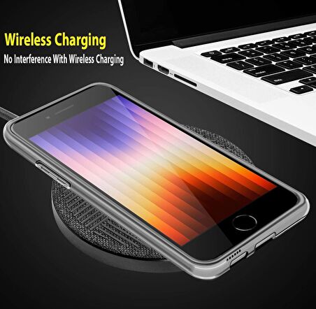 Apple iPhone SE 3 2022 360 Derece Kılıf Şeffaf Silikon Ön Arka