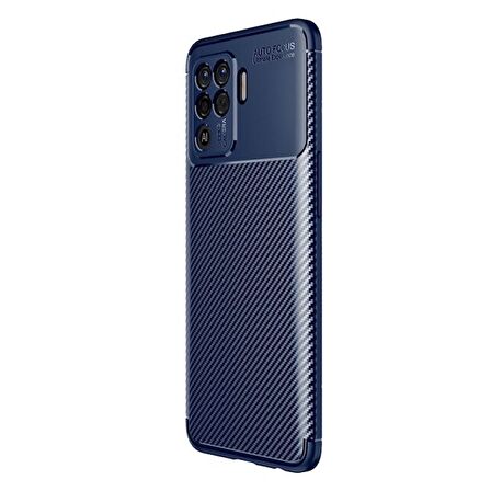 Smcase Oppo Reno5 Lite Kılıf Negro Karbon Silikon
