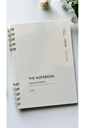 The Notebook Serisi Spiralli 80 Yaprak Noktalı A5 Defter (LIGHT GREY KAPAK)