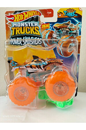 Premium Özel Seri Monster Trucks Arabalar Koleksiyonluk Araçlar- Tiger Shark Dev Tekerler