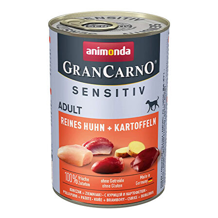 Animonda Gran Carno Sensitive Tavuklu Patatesli Yetişkin Köpek Konservesi 6 Adet 400 Gr 