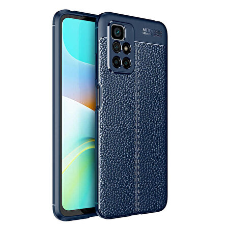 Gpack Xiaomi Redmi Note 11 4G Kılıf Niss Silikon Deri Görünümlü Kamera KorumalıNano Glass
