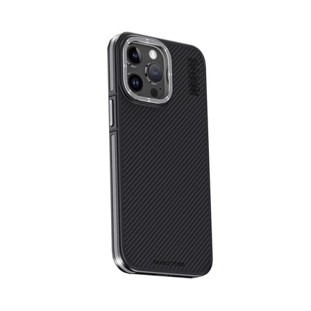 Joko Apple iPhone 15 Pro Max Kılıf Aramid 600D Kevlar Karbon Fiber Magsafe Kapak - Gri