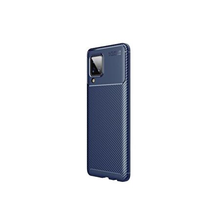 Smcase Samsung Galaxy M12 Kılıf Karbon Dokulu Silikon 