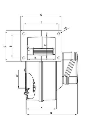 Bdras 140-60 Alüm. Salyangoz Fan