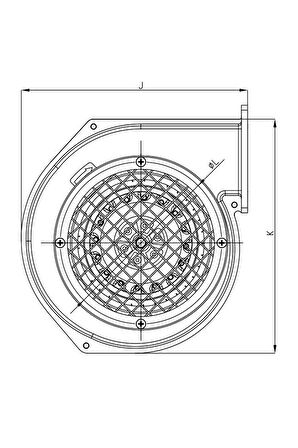 Bdras 140-60 Alüm. Salyangoz Fan