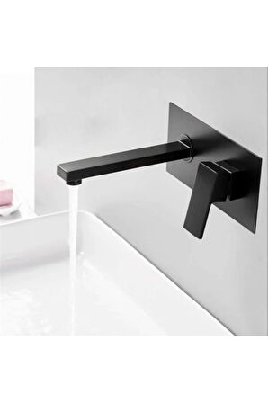 Banyo Lavabo Bataryası Ankastre Siyah Set Yeni 5 Yıl Garantili Sıva Altı Dahil