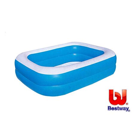 Bestway 12819 Büyük Boy Dikdörtgen Şişme Aile Havuzu (211x132x46cm)