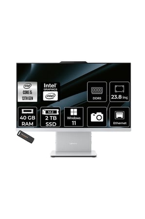 IdeaCentre 24IRH9 i5 13420H 40GB 2TB SSD 23.8" FHD 100Hz W11H Gri All in One Bilgisayar
