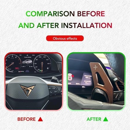 Cupra Formentor F1 Kulakçık Bronz Vites Pedalı Shifter Metal Kahverengi