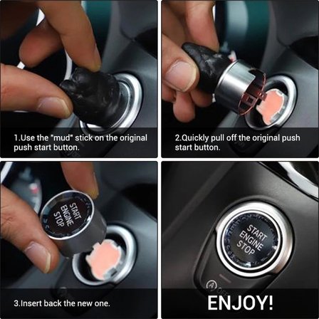 Bmw F20 F22 F30 F10 F32 G30 Kristal Start Stop Tuş Siyah
