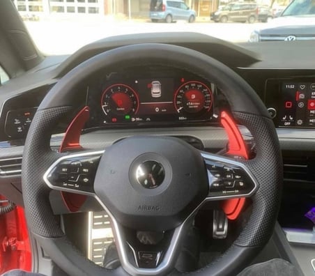 Vw T-Cross F1 Paddle Shifter Direksiyon Kulakçık-Kırmızı