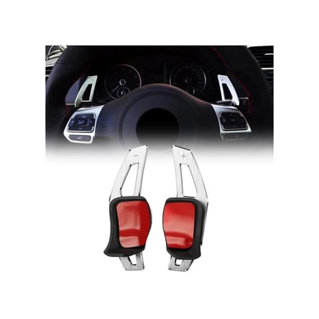 Vw Tiguan F1 Paddle Shifter Direksiyon Kulakçık Vites 2009- 2015-Kırmızı
