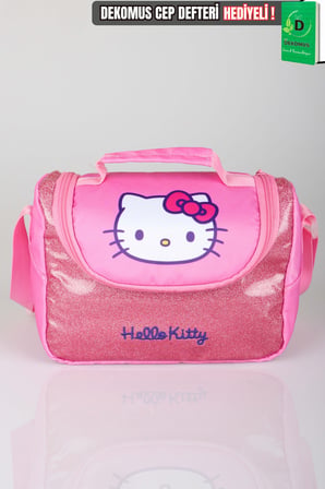 x Dekomus Lisanslı Hello Kitty Glitter Bow Collection Termoslu Beslenme Çantası 