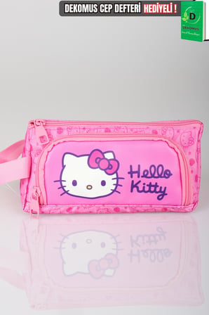  x Dekomus Lisanslı Hello Kitty Glitter Bow Collection Kalem Çantası 