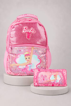x Dekomus Lisanslı Barbie Ballerina Magic Collection Büyük Boy Okul Çantası ve Kalem Çantası Seti