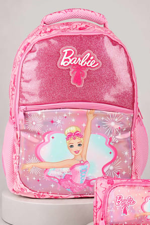 x Dekomus Lisanslı Barbie Ballerina Magic Collection Büyük Boy Okul Çantası ve Kalem Çantası Seti