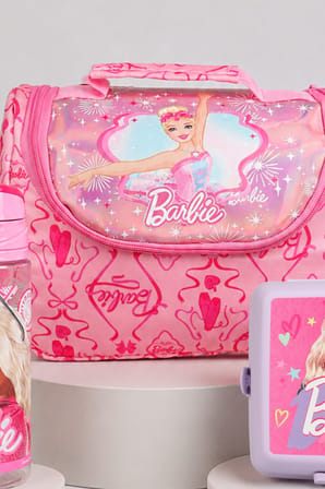 x Dekomus Lisanslı Barbie Ballerina Magic Collection Termoslu Beslenme Çantası,Beslenme Kabı ve Matara Seti