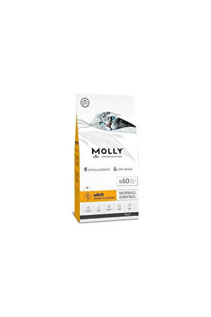 Molly Düşük Tahıllı Tavuklu 2 kg Yetişkin Kuru Kedi Maması