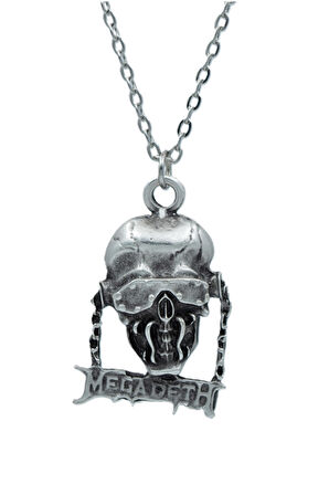 Megadeth  Zincir Kolye - Gümüş Kaplama - Erkek Kadın Kolye - Kod:1056