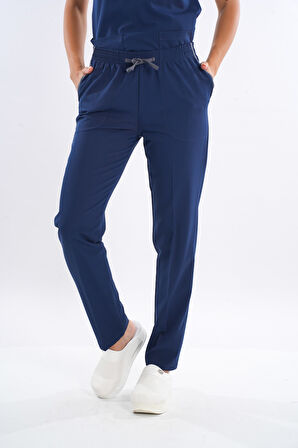 Lacivert Renk Hipoya Çamaşır Suyuna Dayanıklı Scrubs Takım İş Kıyafeti Unisex Model