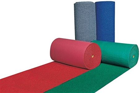 COLOURMAT TURKUAZ Kaydırmaz Kaymaz Yolluk Karmaşık Halı Kıvırcık Paspas 1m X 2m (TURKUAZ)