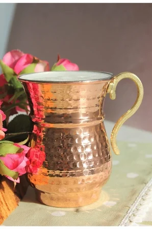 El Dövmesi Nostaljik Bakır Ayran Bardağı