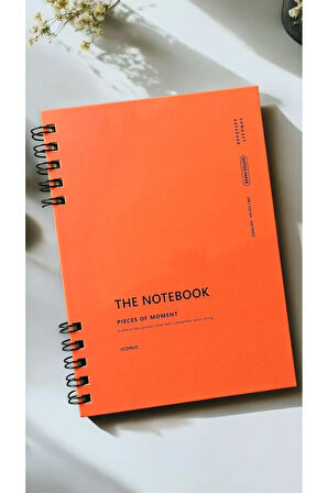 The Notebook Serisi Spiralli 80 Yaprak Noktalı A5 Defter (ORANGE CORAL KAPAK)