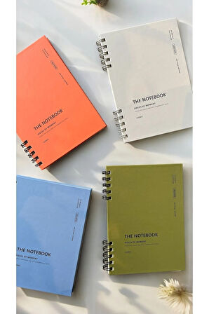 The Notebook Serisi Spiralli 80 Yaprak Noktalı A5 Defter (ORANGE CORAL KAPAK)