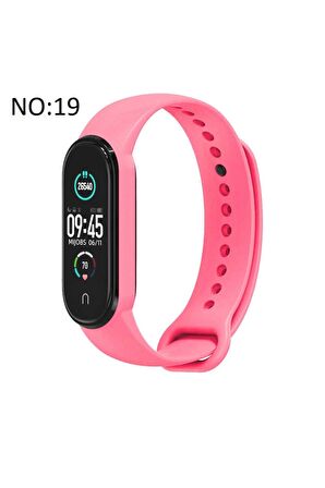 Xiaomi Mi Band 5-6 için Klasik Kordon Koyu Pembe