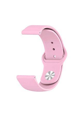 Galaxy Watch 4 Classic (42mm) 20mm için Klasik Silikon Kordon-11 Pembe