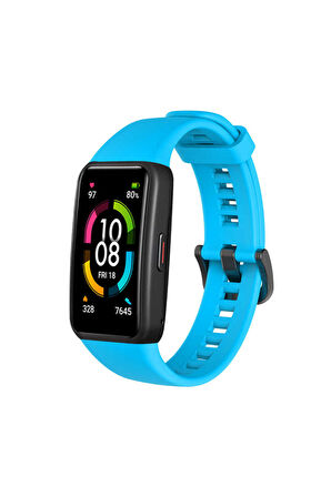 Huawei Band 6 için Silikon Kordon-47 Mavi
