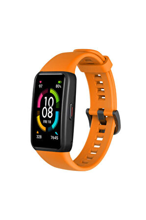 Huawei Band 6 için Silikon Kordon-47 Turuncu