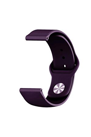 Xiaomi Watch S1 Active 22mm için Klasik Silikon Kordon-11 Mor