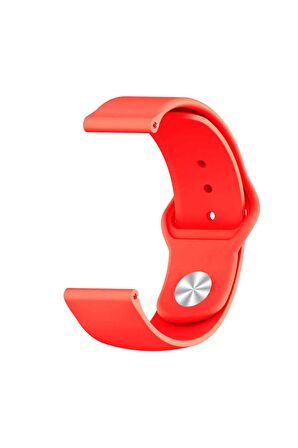 Amazfit GTS 2 20mm için Klasik Silikon Kordon-11 Kırmızı