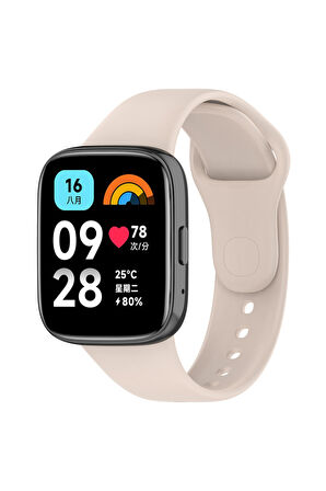 Xiaomi Redmi Watch 3 Active için Klasik Kordon Krem