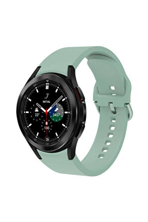 Galaxy Watch 4 Classic (42mm) 20mm için Silikon Kordon-50 Açık Yeşil