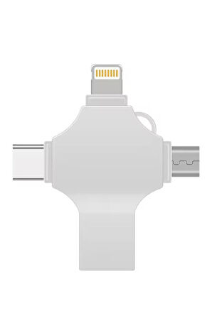  Otg 4in1 Cep Telefonu Çok Fonksiyonlu Usb Flash Bellek 128 gb Type-C, Micro SD ve Kart Okuyucu