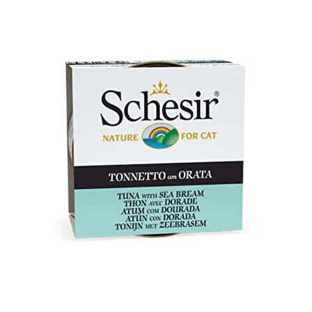 Schesir Jelly Ton Balıklı ve Çipuralı Yetişkin Kedi Konservesi 6 Adet 85 Gr 