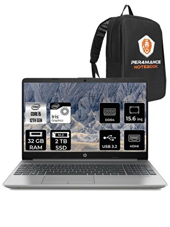 HP 250 G9 i5 1235U 32GB 2TB SSD 15.6" FHD FDOS 6Q8N9ES & PER4 ÇANTA