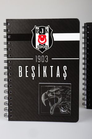 x Dekomus Lisanslı Beşiktaş Özel Tasarım Puzzle Figürlü Spiralli A5 Defter  80 Yaprak