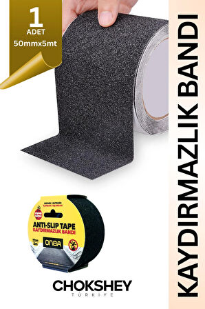 Merdiven Kaydırmaz Bant Siyah Bant 50mmx5mt - 1 Adet