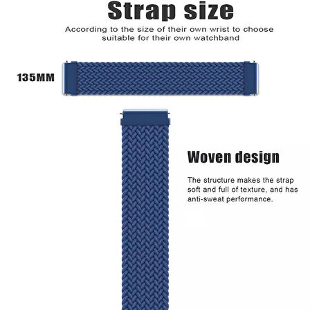 Gpack Samsung Galaxy Watch 4 46mm Kordon Naylon Solo Loop 135mm Small Krd 61